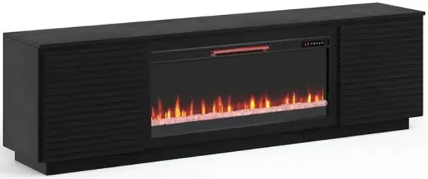 Stardust 89" Fireplace TV Stand - Black