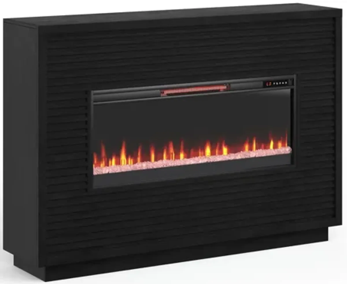 Stardust 62 inch Fireplace Mantel - Black