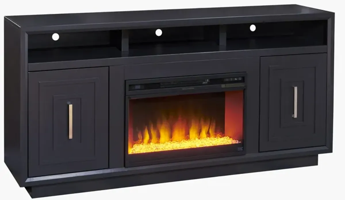 Sunset 67 inch Electric Fireplace TV Stand - Black