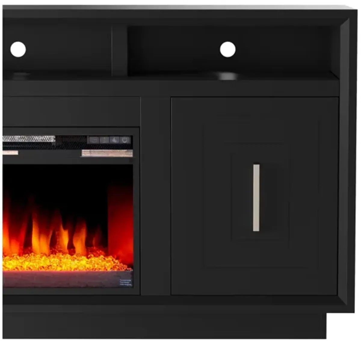 Sunset 83 inch Electric Fireplace TV Stand - Black