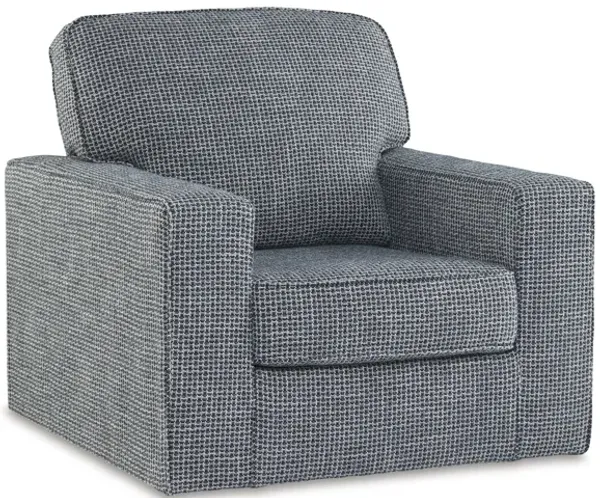 Olwenburg Swivel Accent Chair - Denim