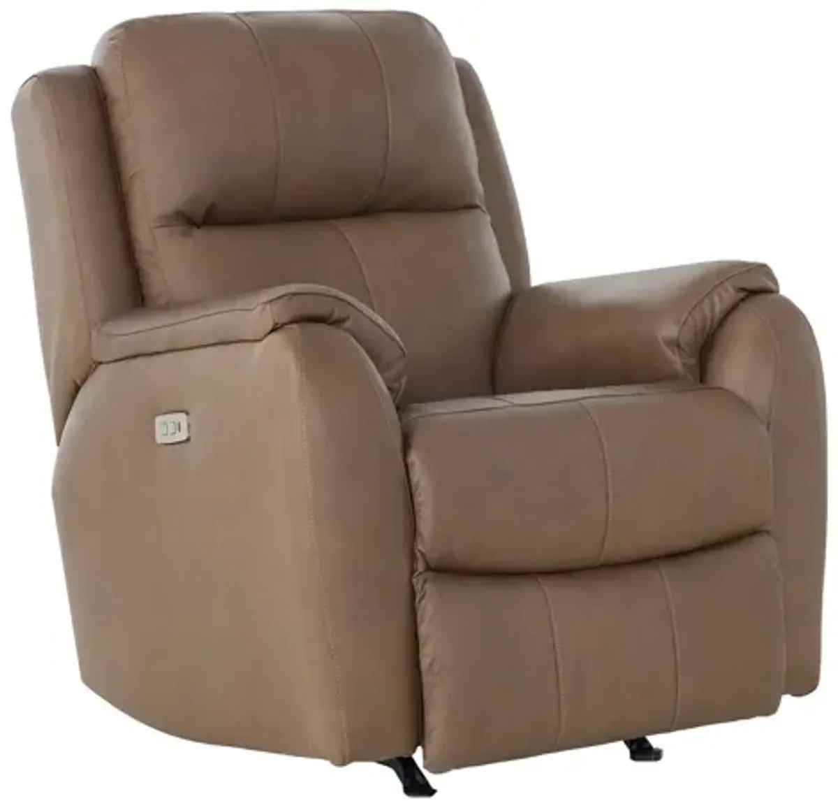 Cass Leather Dual Power Rocking Recliner