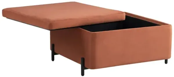 Kiley Large Storage Ottoman - Rust