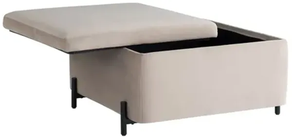 Kiley Large Storage Ottoman - Taupe