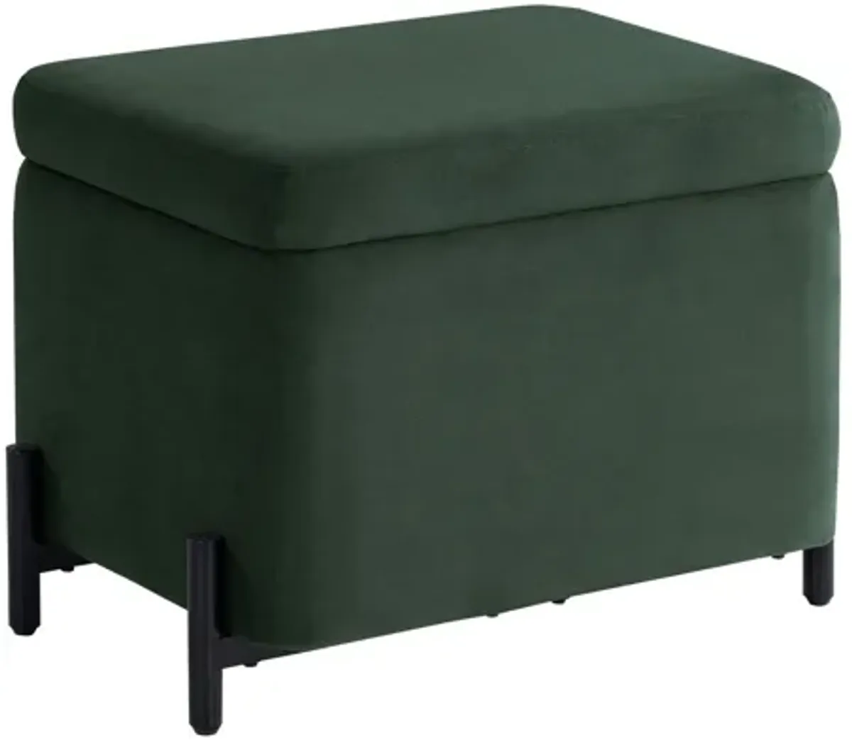 Kiley Small Storage Ottoman - Green