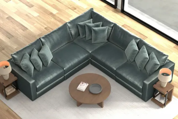 Brynn Pine 5-Piece Sectional