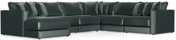 Brynn Pine 6-Piece Sectional with Left Arm Facing Chaise