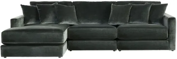 Brynn Pine 3-Piece Sectional with Left Arm Facing Chaise