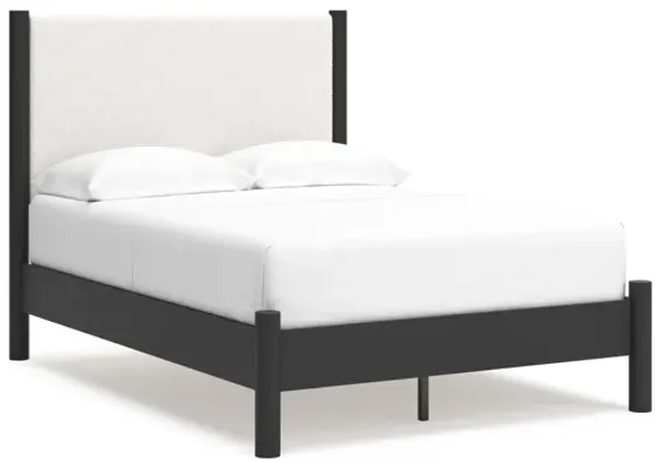 Cadmori Full Upholstered Panel Bed - Black