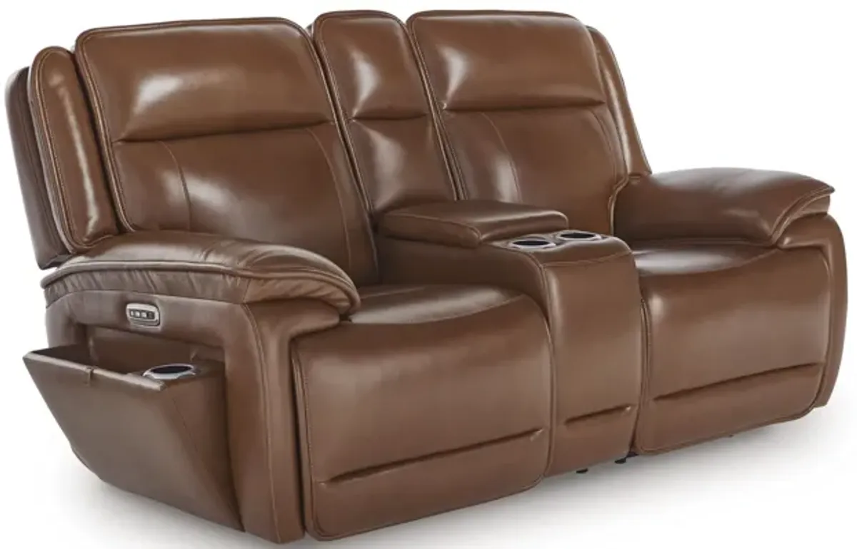 Healy Pier Power Reclining Loveseat with Console