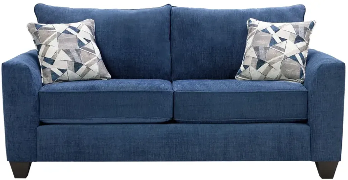 Capri Navy Loveseat