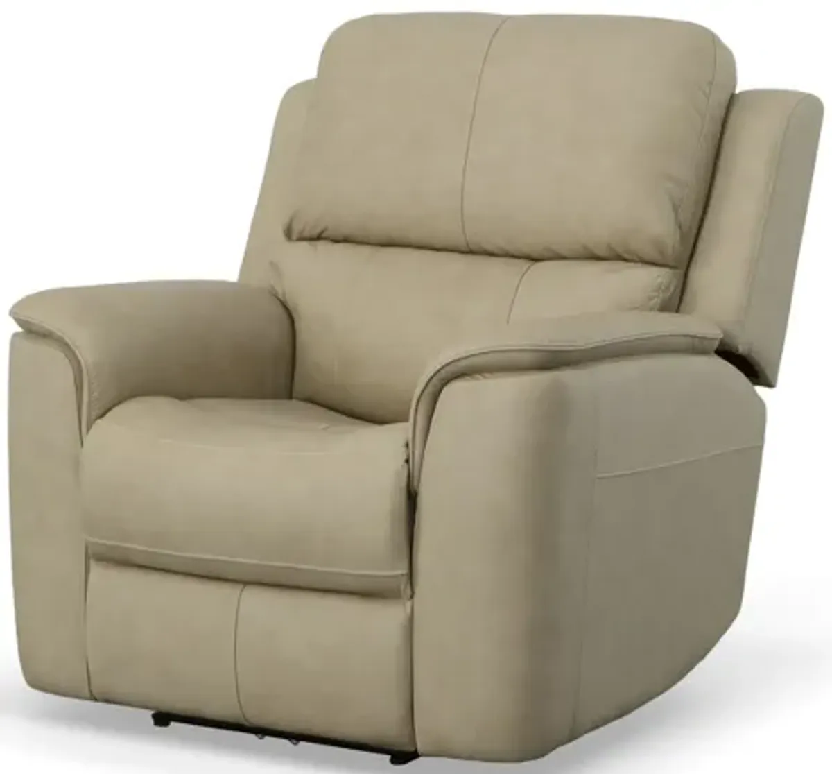 Oliver Beige Leather Triple Power Recliner