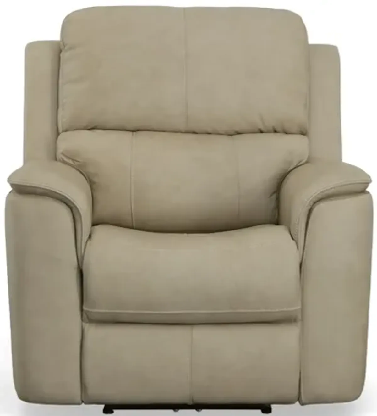 Oliver Beige Leather Triple Power Recliner