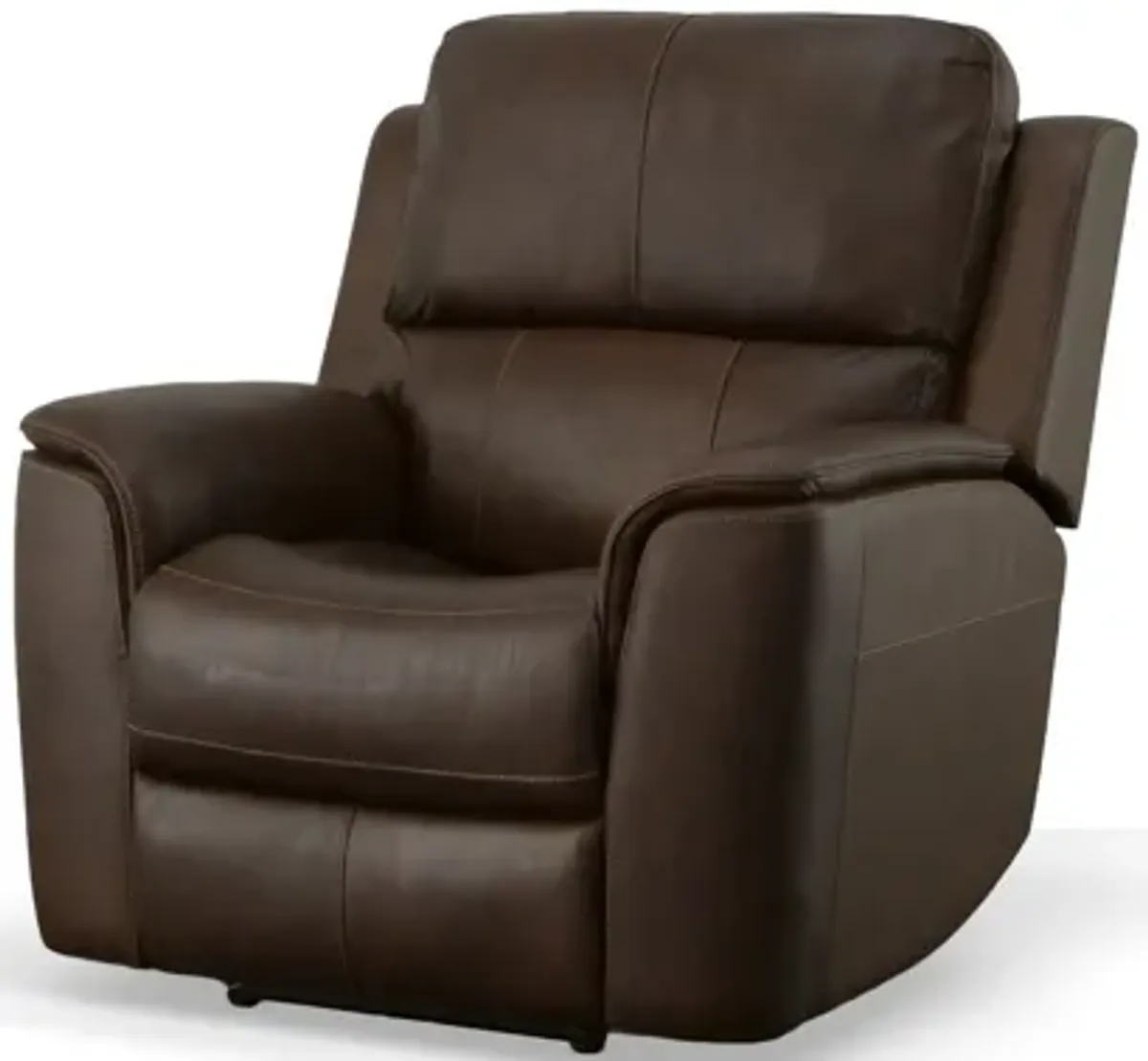 Oliver Burnt Umber Leather Triple Power Recliner