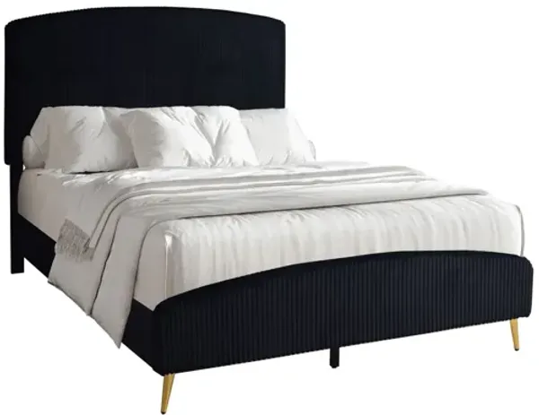 Kailani Black Queen Panel Bed