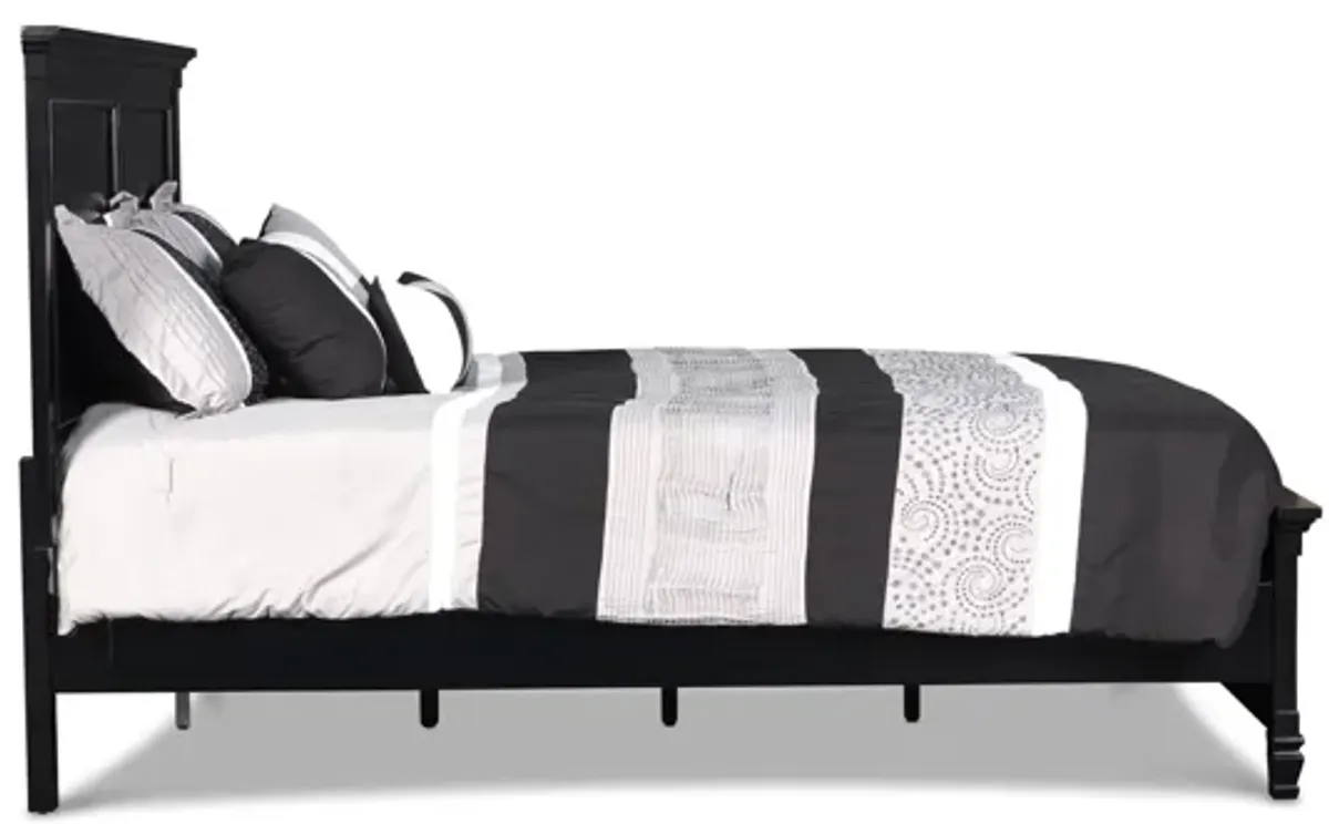 Tamarack Black Queen Panel Bed