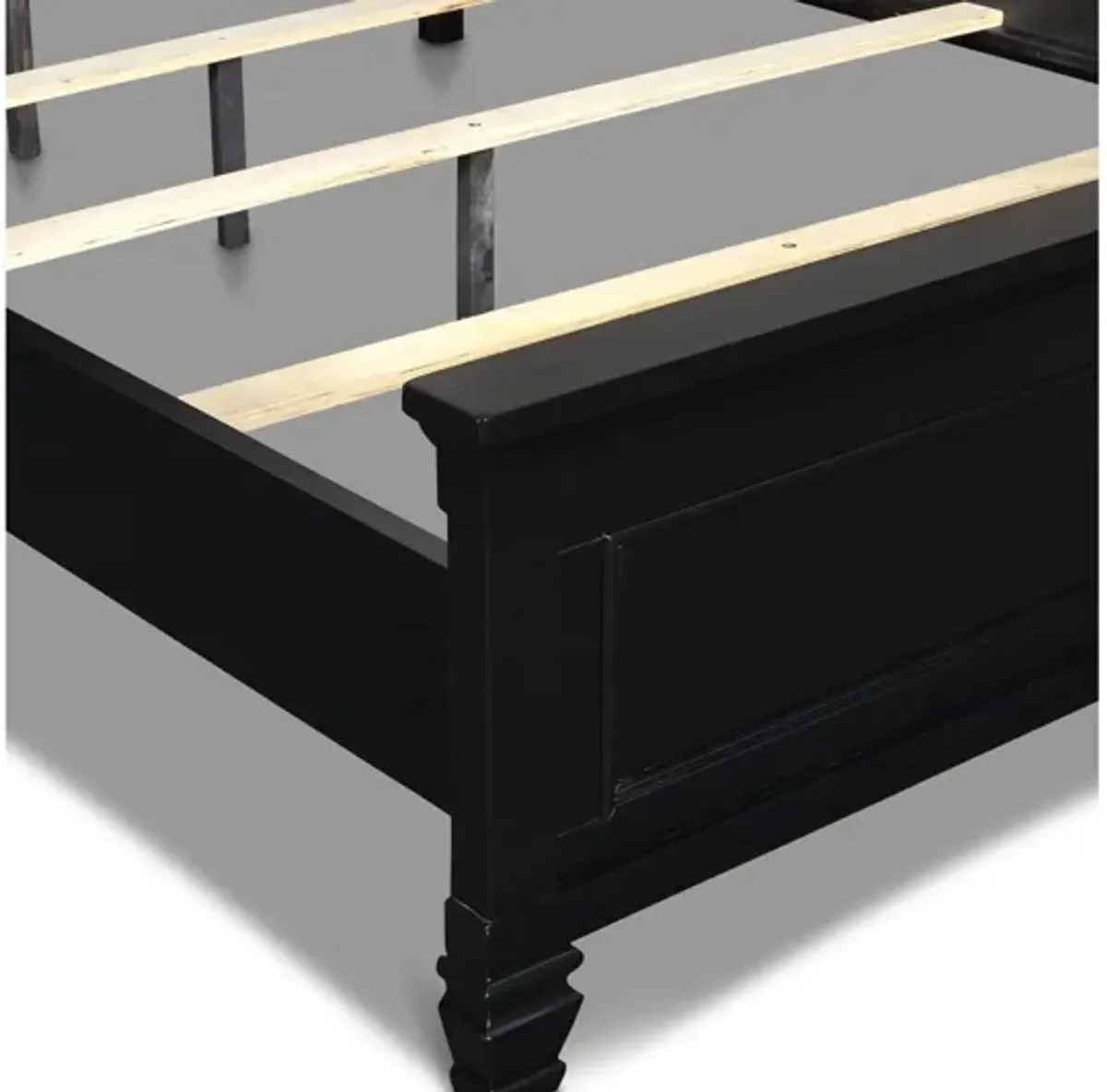 Tamarack Black Queen Panel Bed