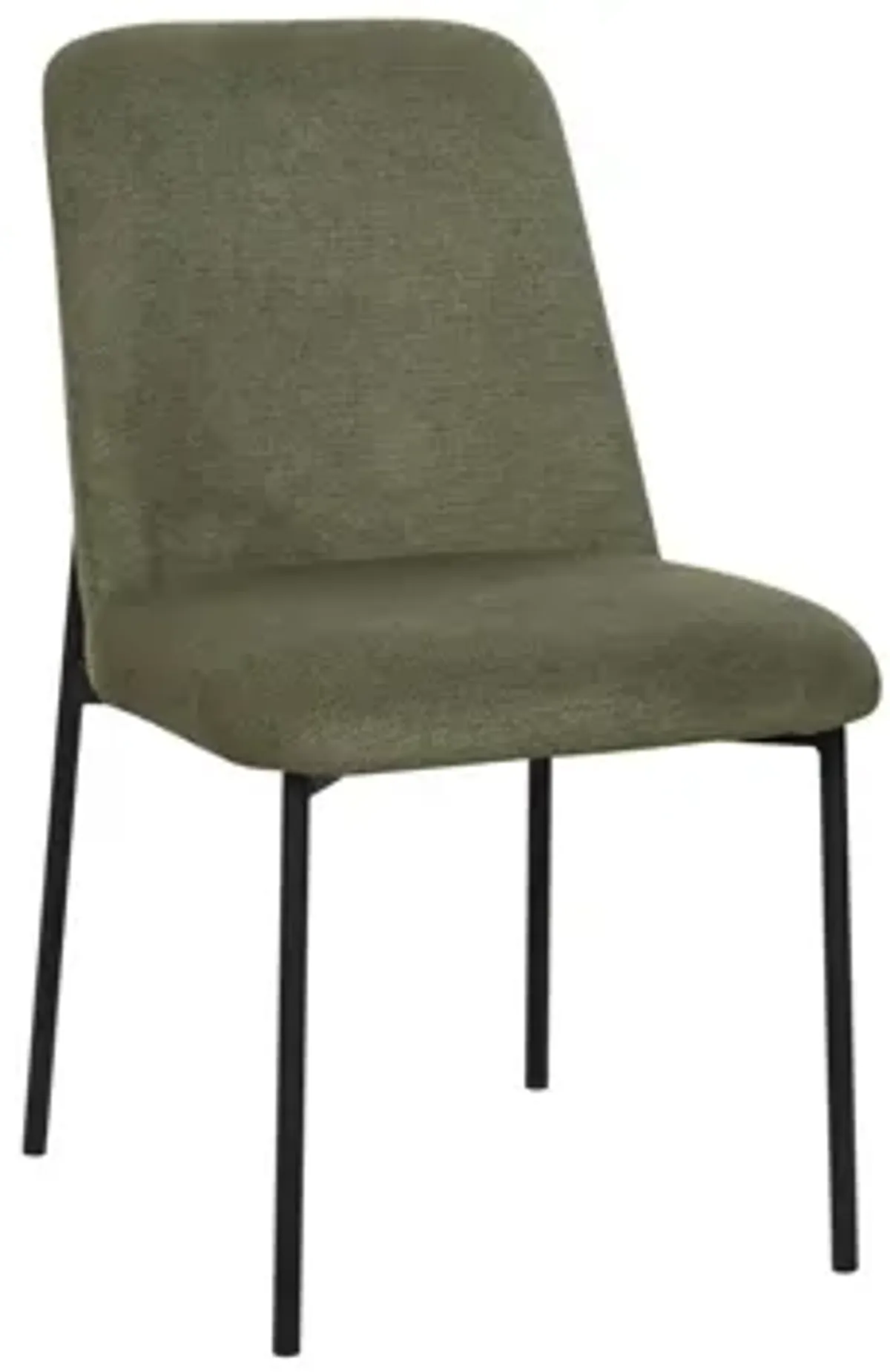 Erik Side Chair with Black Metal Frame (Set of 6) - Green