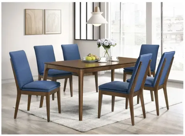 Maggie 7 Piece Dining Table Set with 6 Chairs - Blue