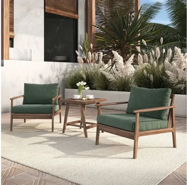 Ashton 3 Piece Outdoor Set - Moss Green