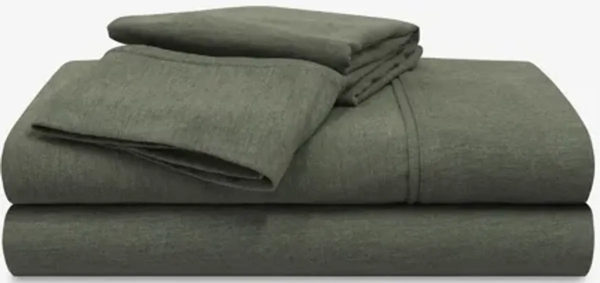 Bedgear® Hyper-Wool Flannel Performance® Forest Green King/California King Sheet Set