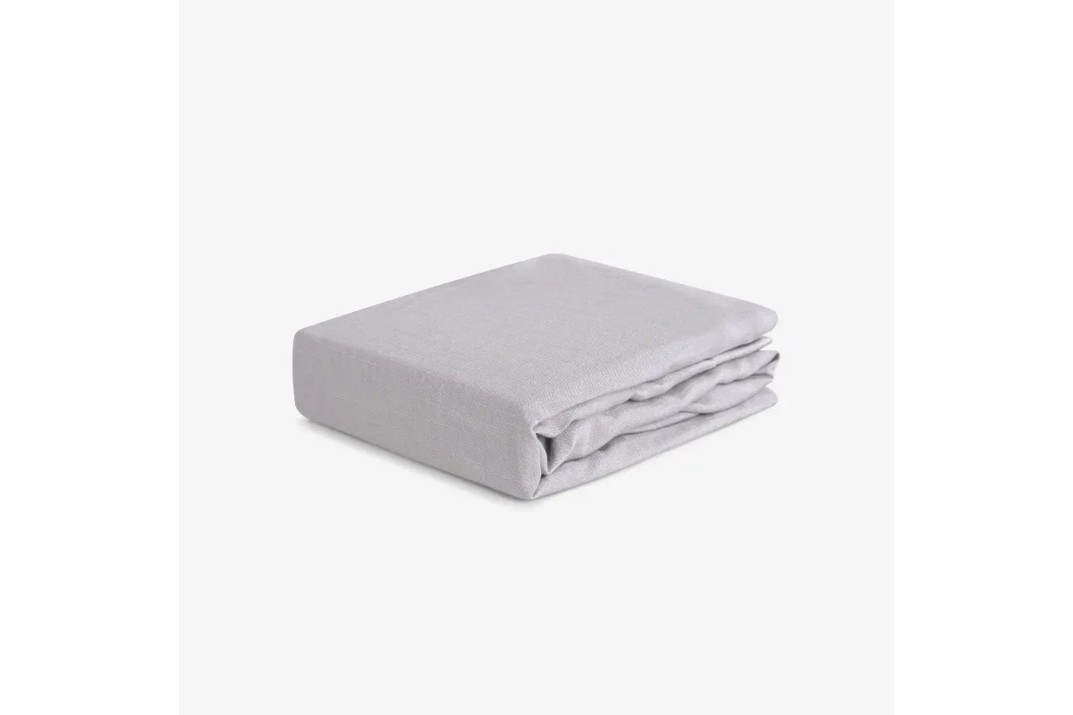 Bedgear® Hyper-Linen™ Light Grey Fitted Crib Sheet