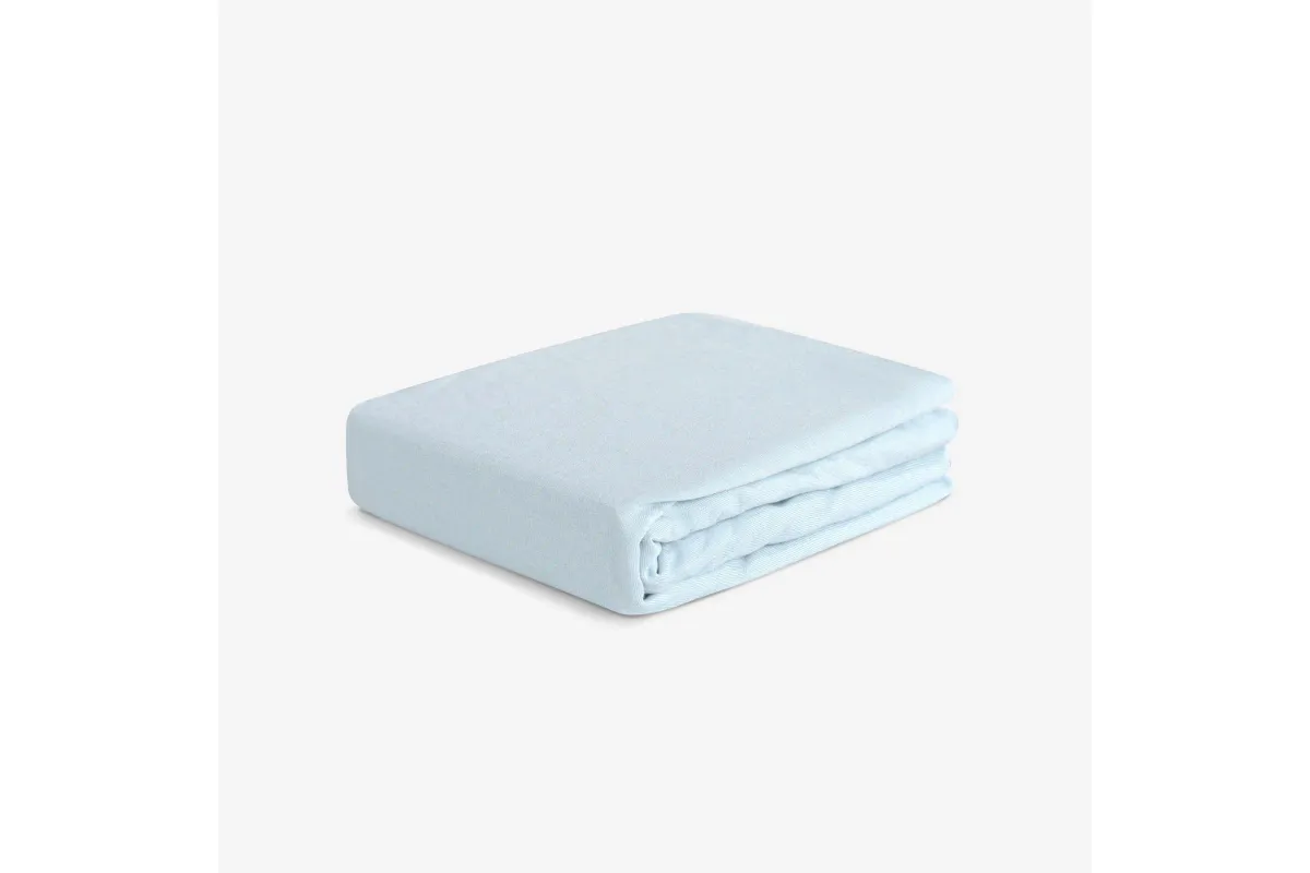 Bedgear® Hyper-Wool Flannel Performance® Baby Blue Fitted Crib Sheet