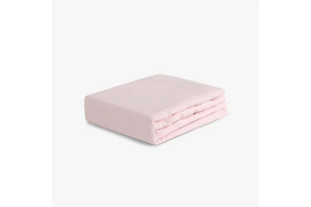 Bedgear® Hyper-Linen™ Light Pink Fitted Crib Sheet