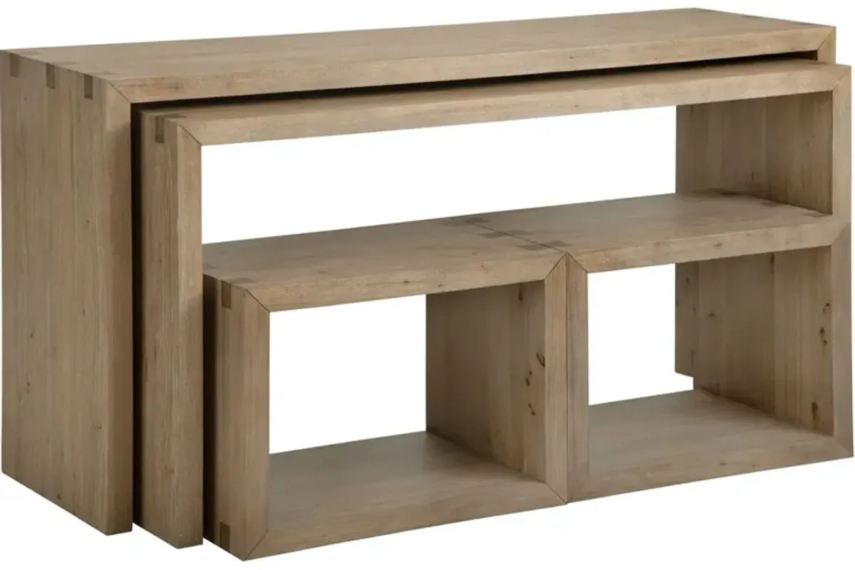 Nesting Sofa Table with Stools