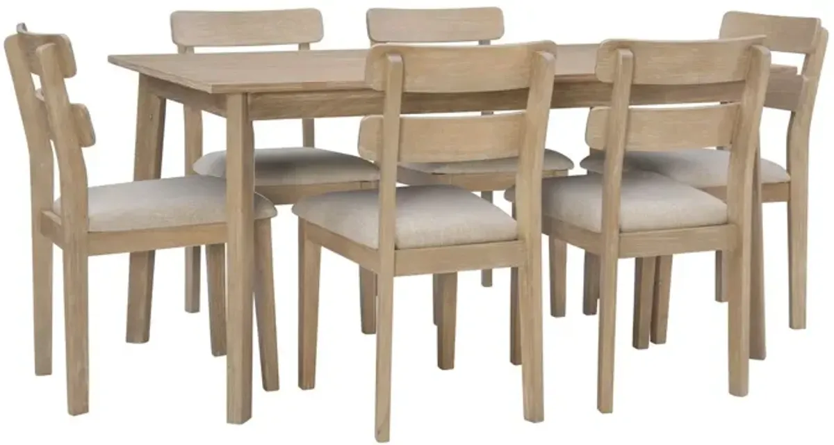 Daly 7 Piece Dining Group Natural