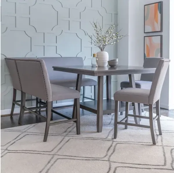 Seneca Grey Counter Group Bench Nook 6-Piece