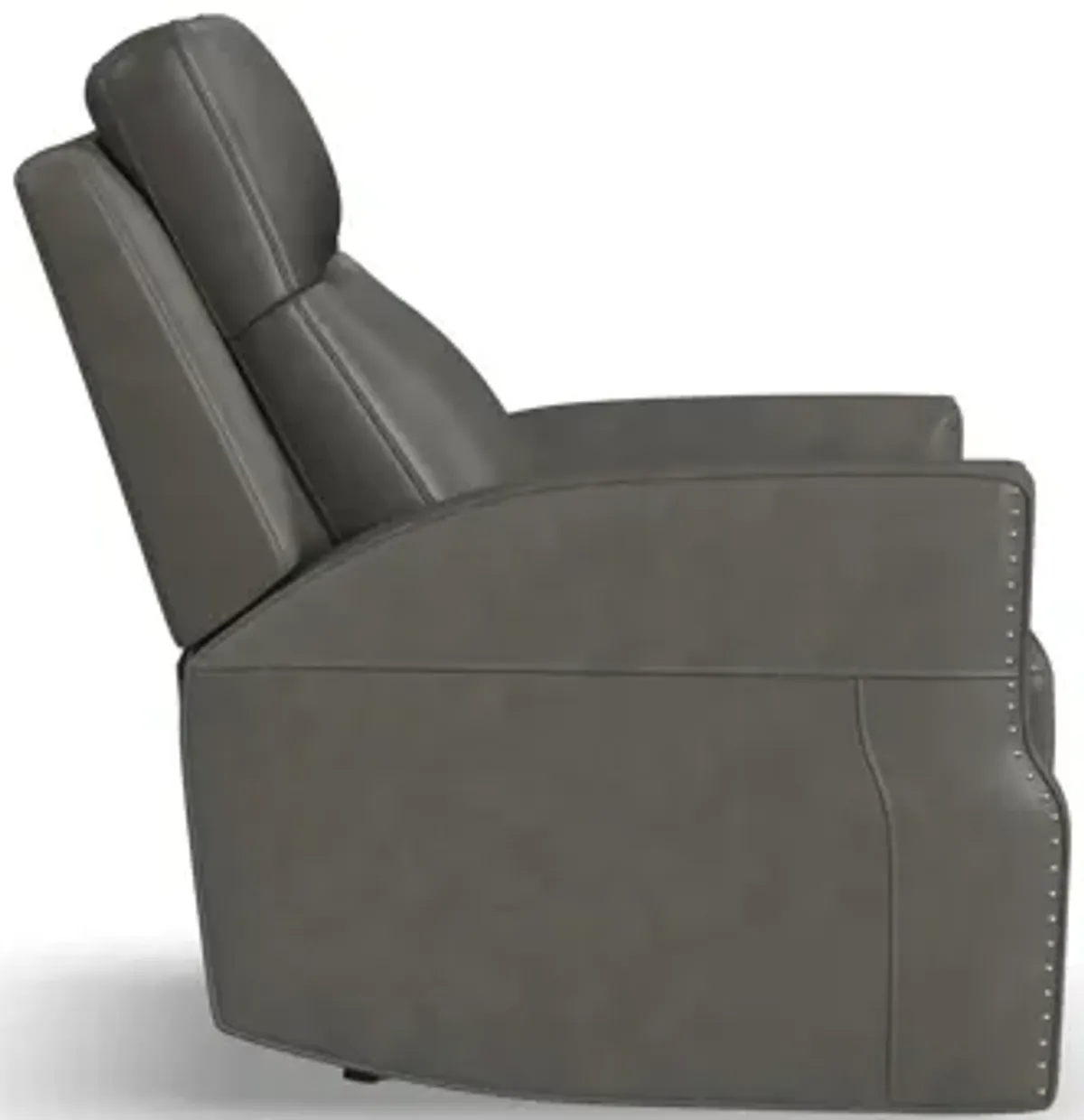 Maxwell Cinder Leather Power Gliding Recliner