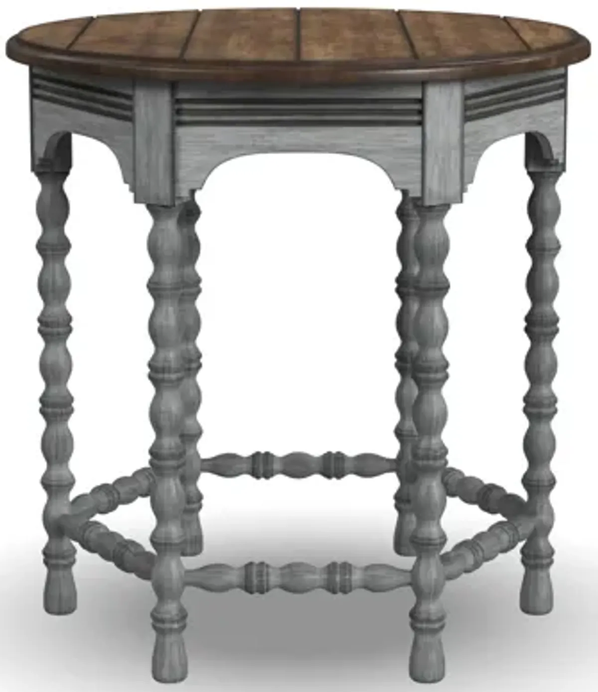 Plymouth Gray Round End Table