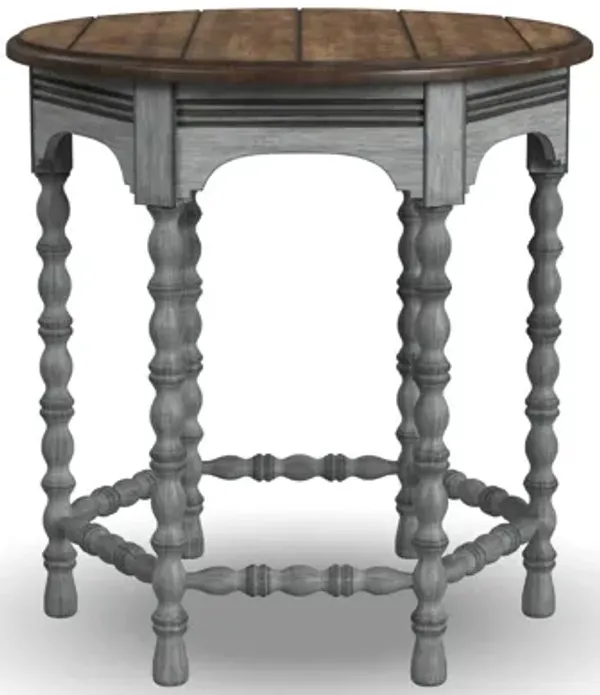 Plymouth Gray Round End Table