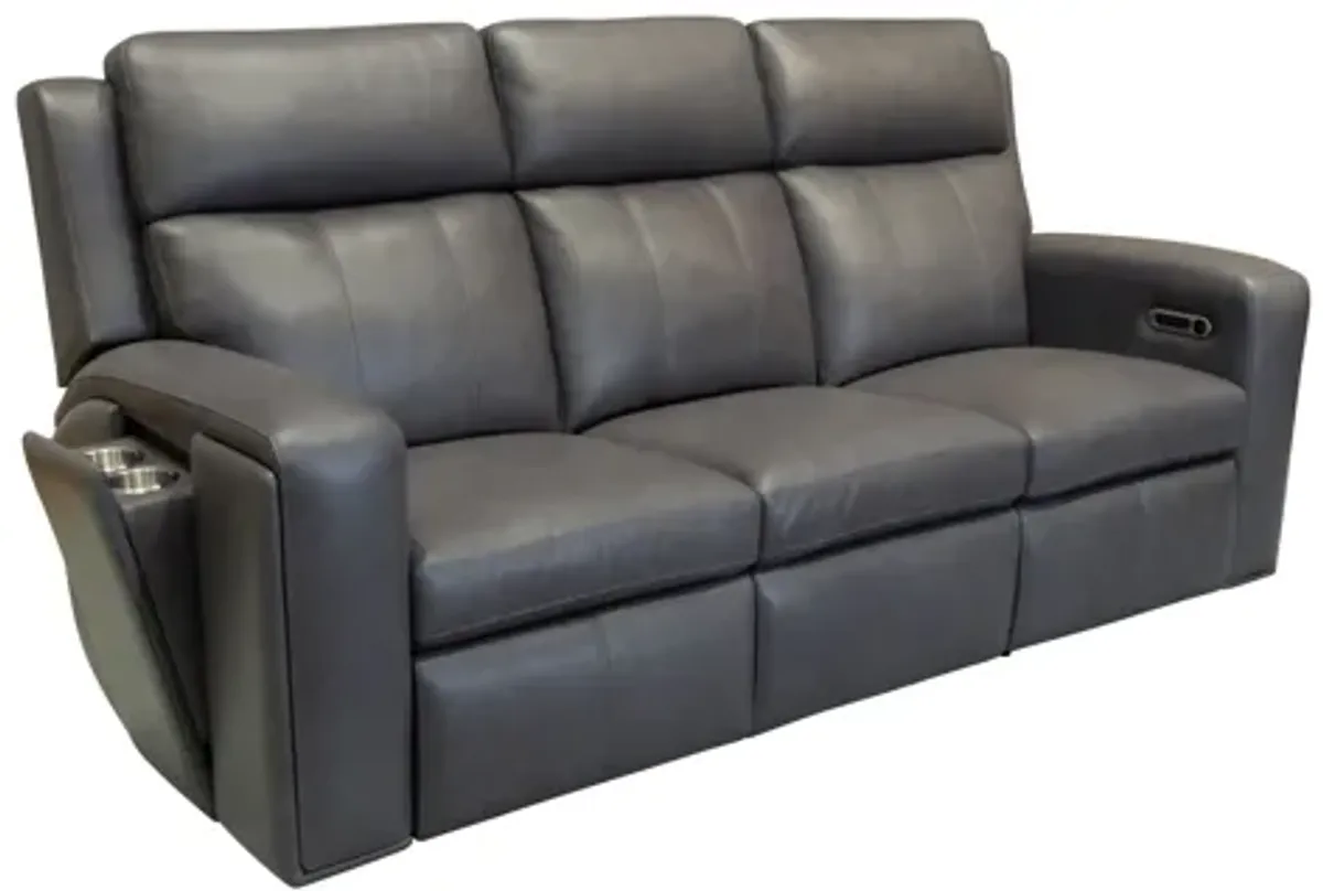Wyatt Gunmetal Power Reclining Sofa