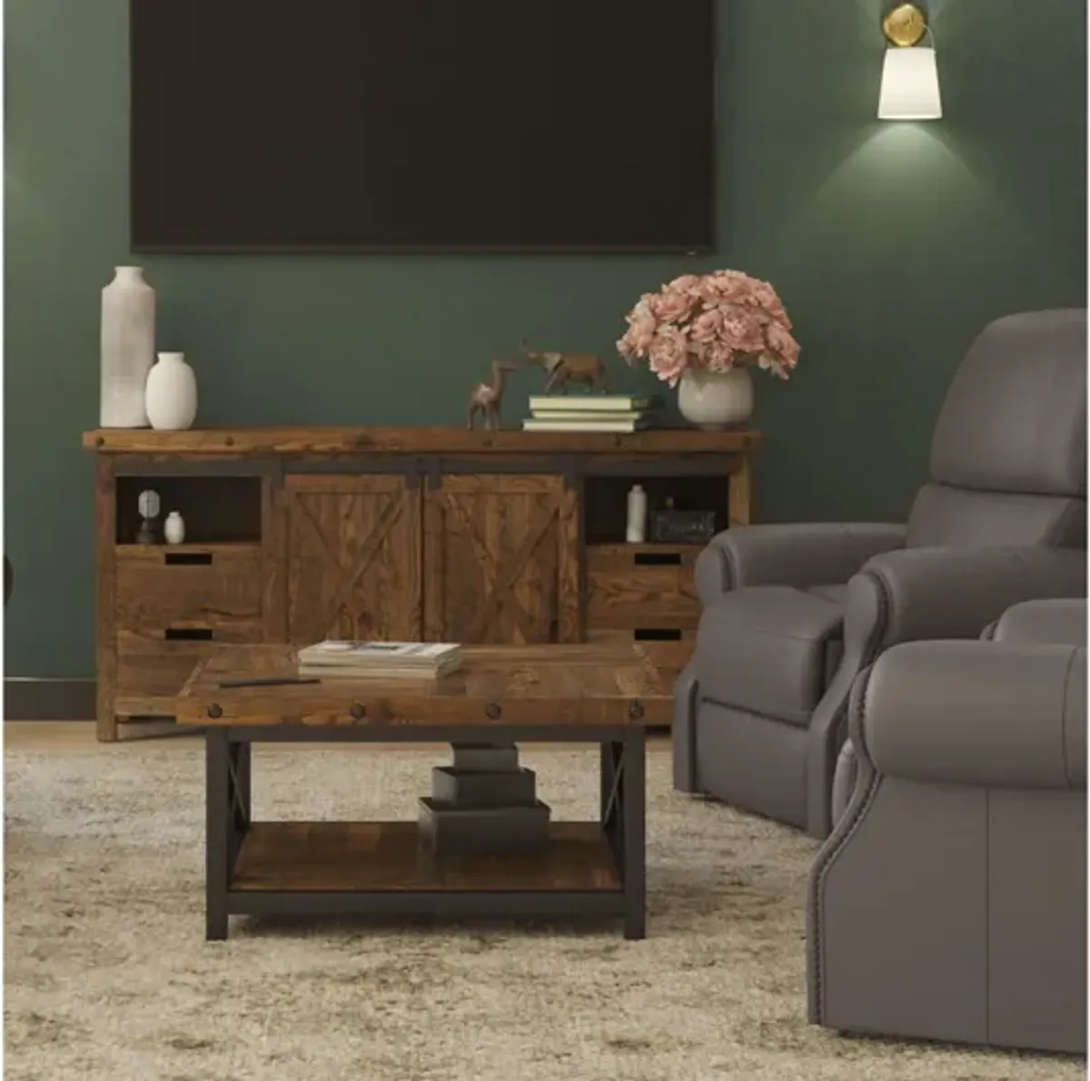 Carpenter Brown Square Coffee Table