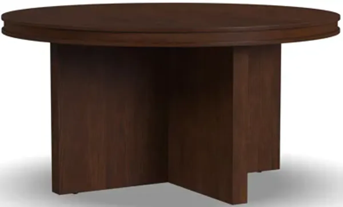 Waterfall Brown Round Coffee Table