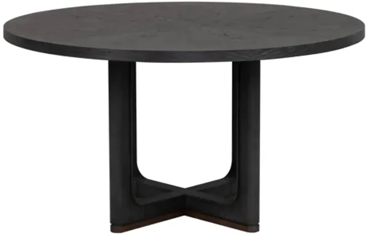 Waterfall Black Round Dining Table
