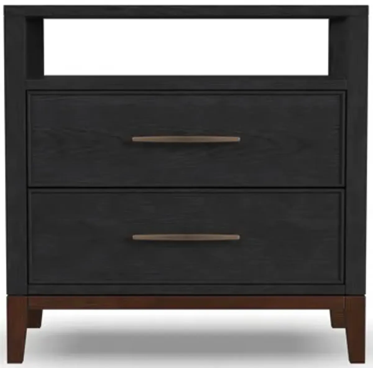Waterfall Black Nightstand