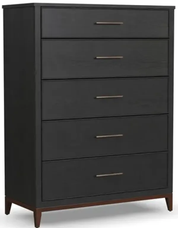 Waterfall Black Drawer Chest