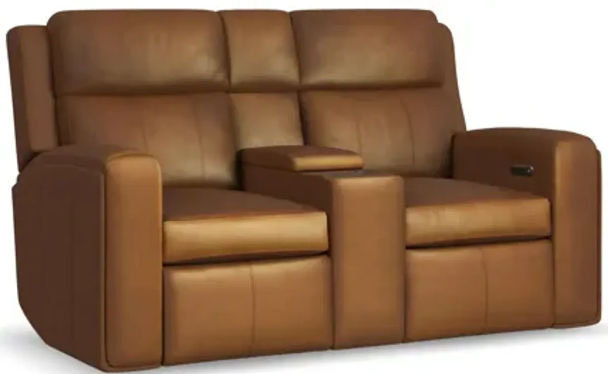 Wyatt Power Reclining Loveseat with Console
