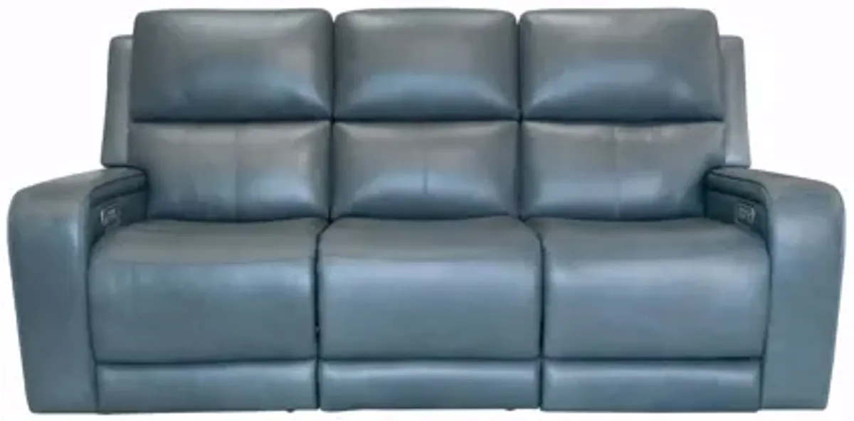 Oasis Storm Leather Power Reclining Sofa