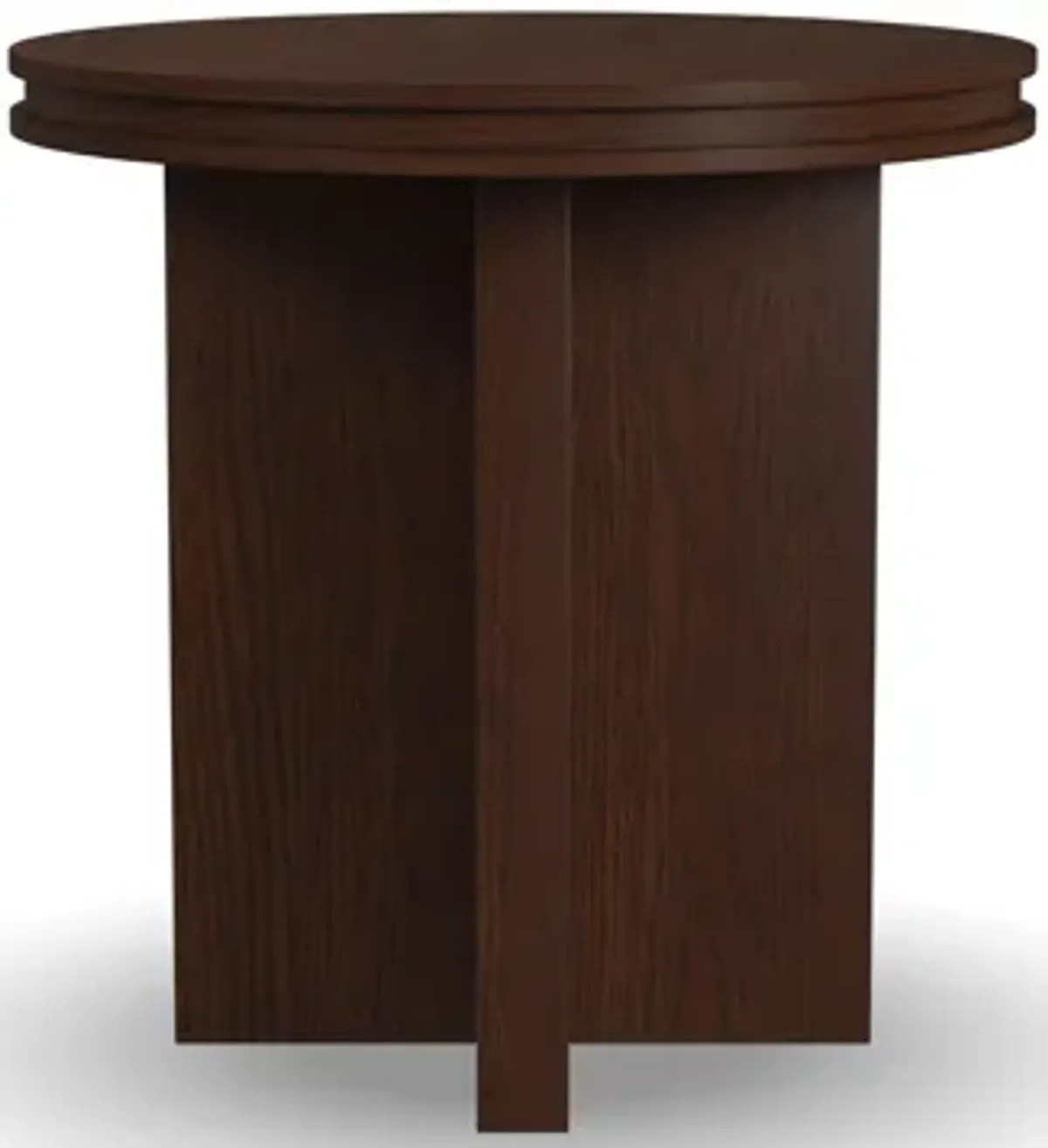 Waterfall Brown Round End Table