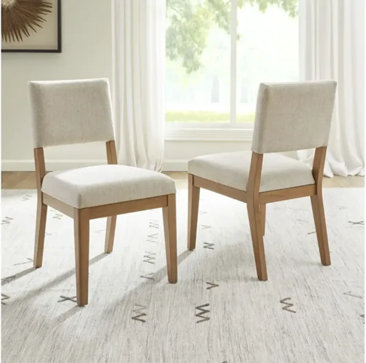 Millwork Off-White Pair of Dining Chairs