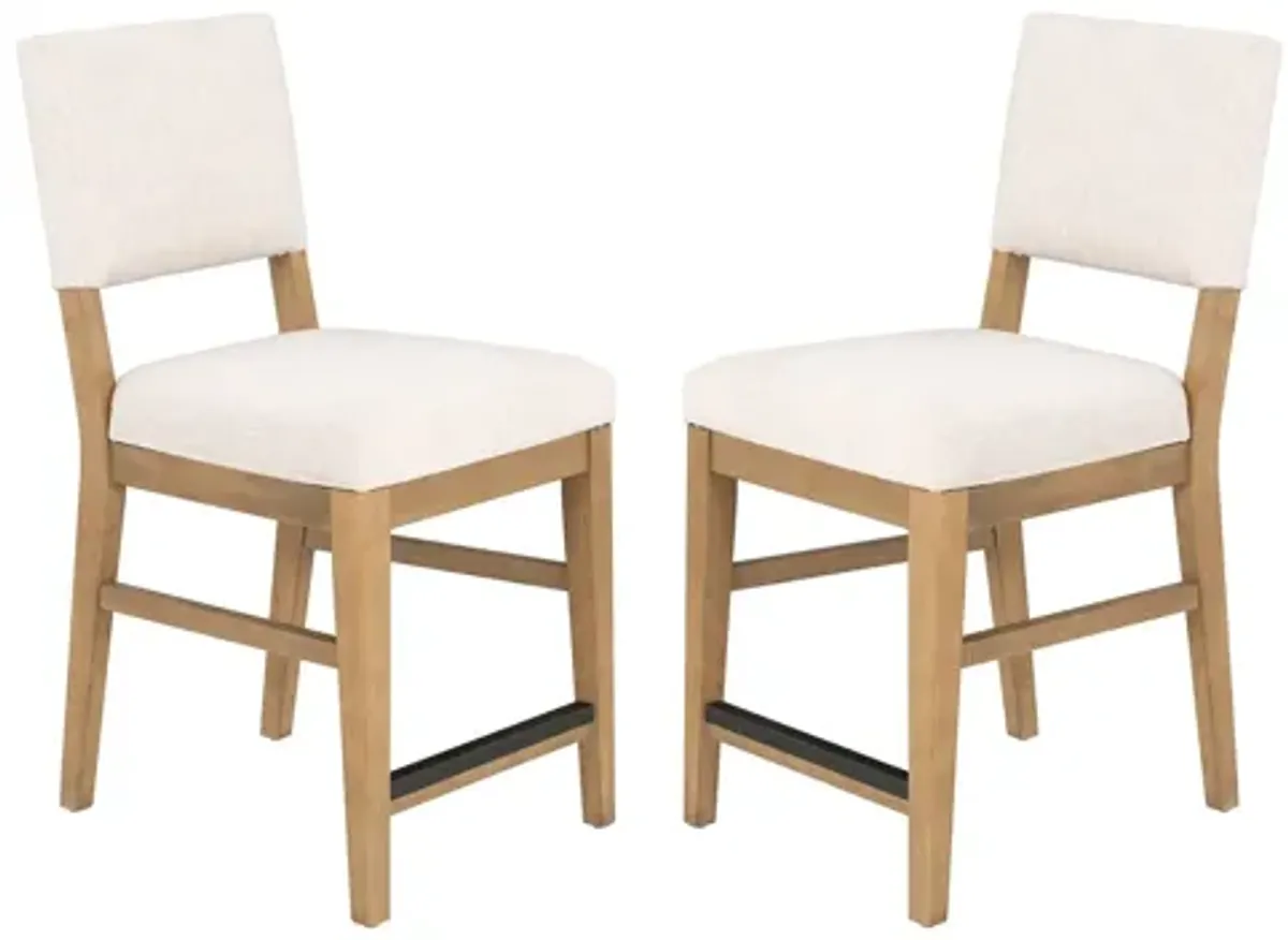 Millwork Off-White Pair of Counter Chairs