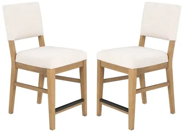 Millwork Off-White Pair of Counter Chairs