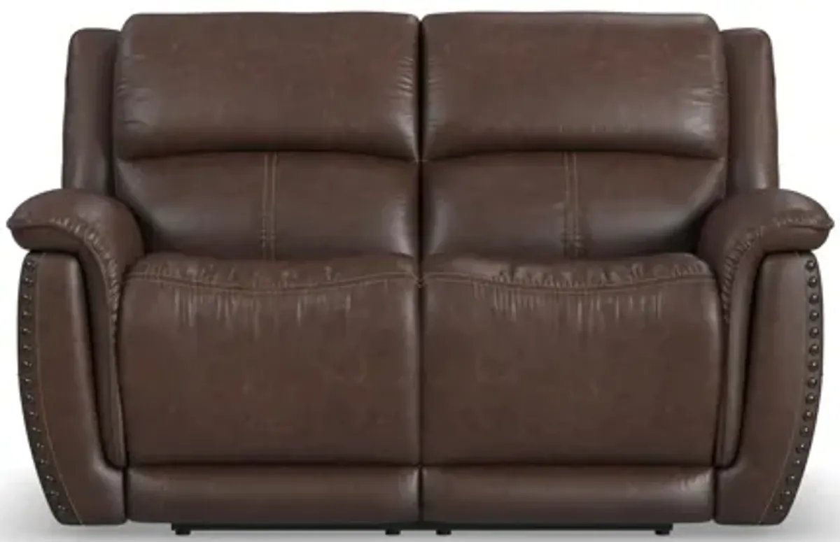 Beau Sable Fabric Power Reclining Loveseat