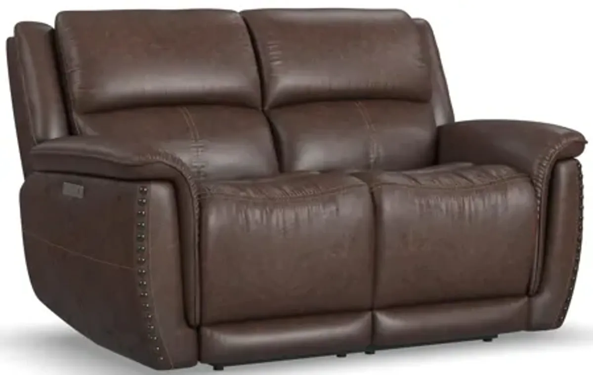 Beau Sable Fabric Power Reclining Loveseat