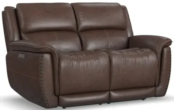 Beau Sable Fabric Power Reclining Loveseat