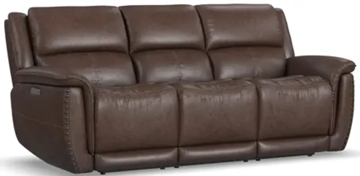 Beau Sable Fabric Power Reclining Sofa